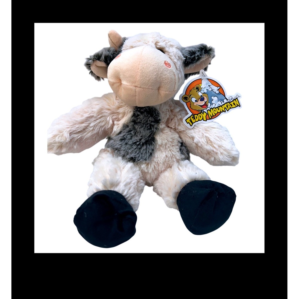 Teddy Mountain Bessie Mae Moo-Cho Cow Plush 8 Inch Stuffed Animal NWT 318